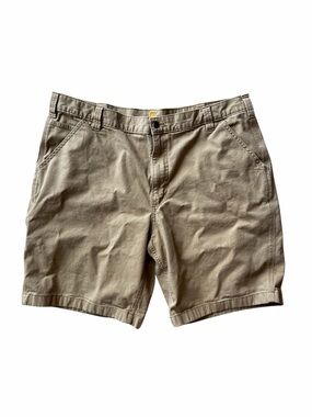 Carhartt Men's 42 Utility Loose Fit Tan Classic Khaki Shorts Canvas Material
